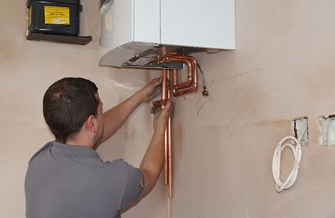 repairing a boiler